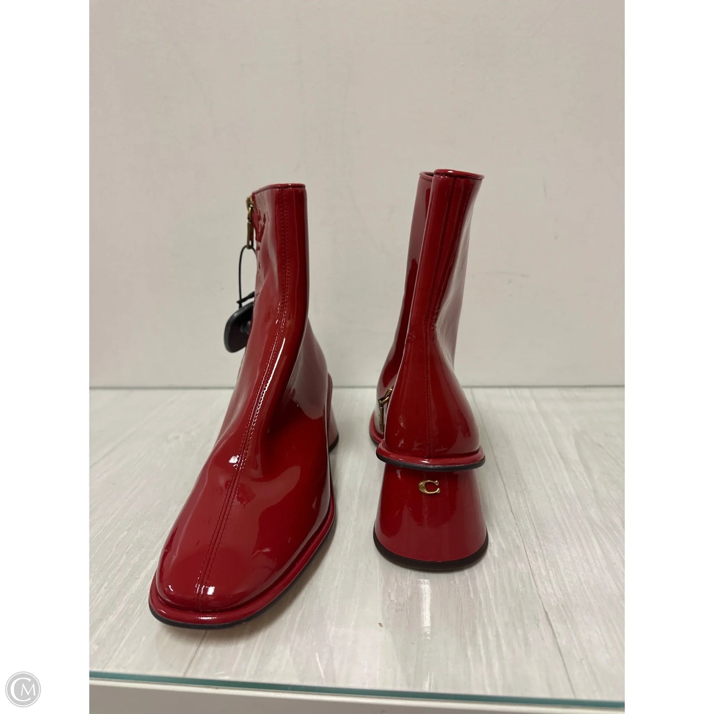 Boots Designer By Coach In Red, Size: 9