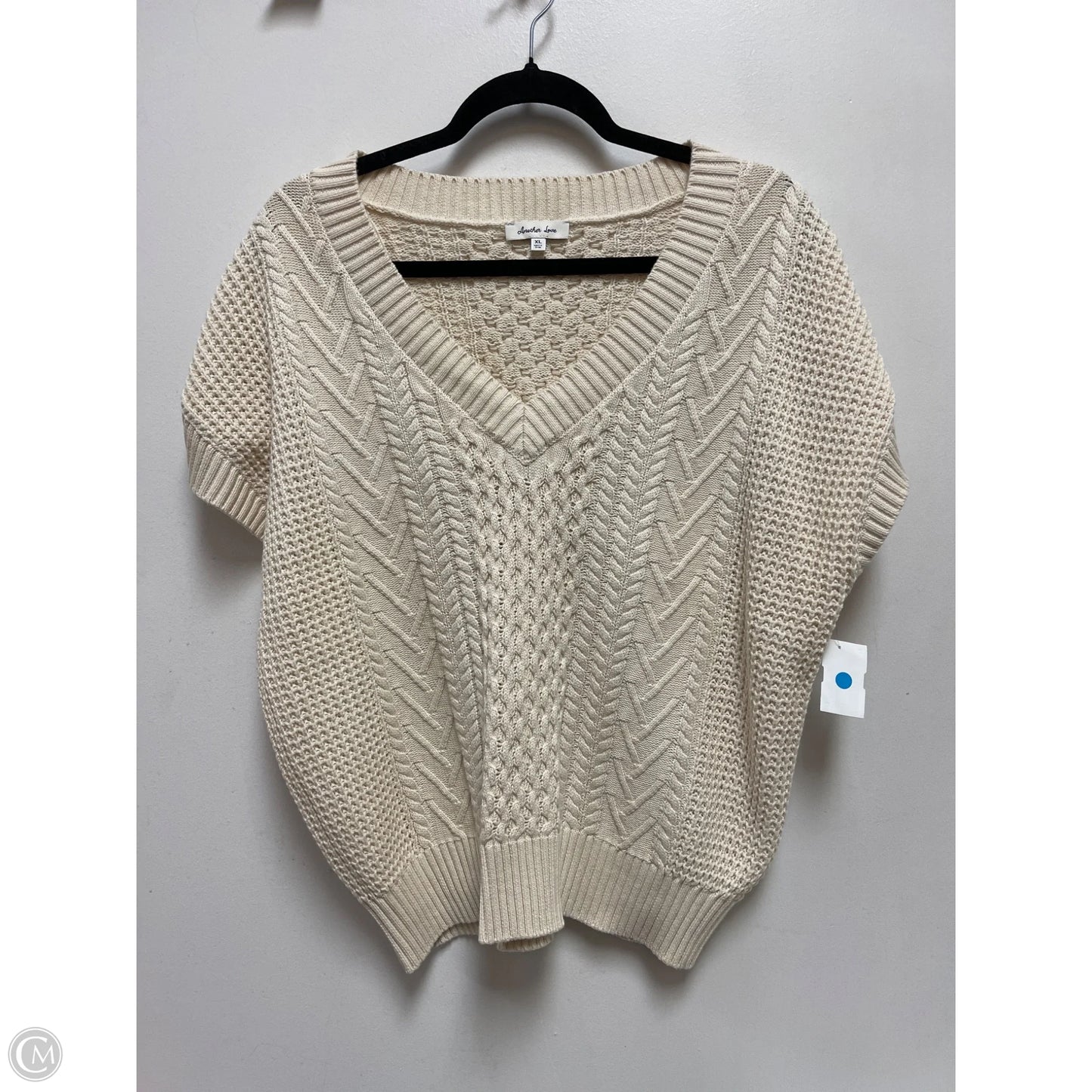 Vest Sweater By Another Love In Cream, Size: Xl