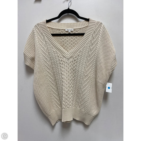 Vest Sweater By Another Love In Cream, Size: Xl