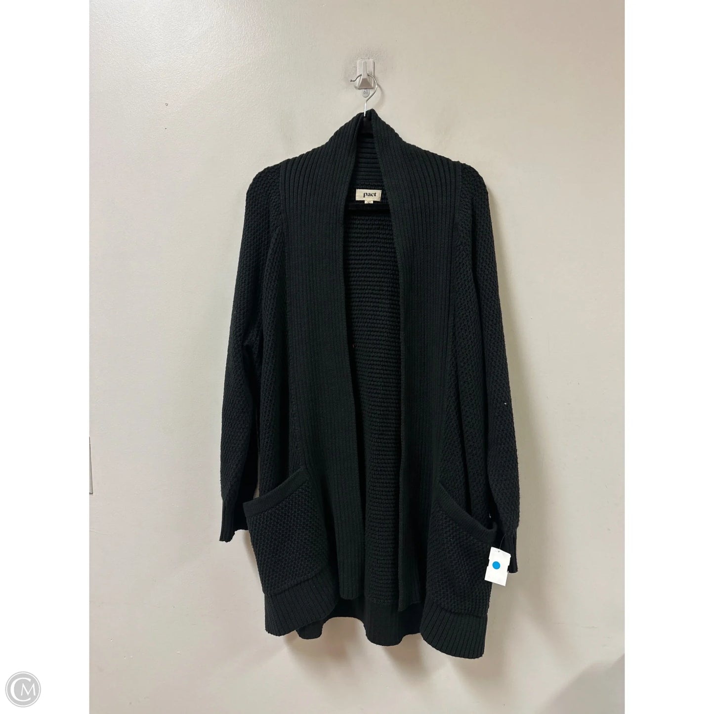 Sweater Cardigan By Pact In Black, Size: 1x