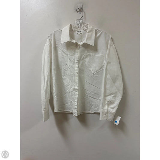 Blouse Long Sleeve By Le Lis In White, Size: S