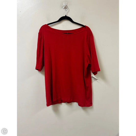Top Short Sleeve By St Johns Bay In Red, Size: 1x