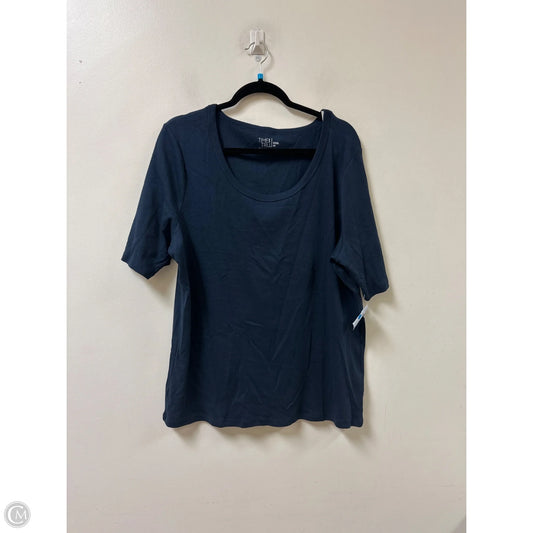 Top Short Sleeve By Time And Tru In Navy, Size: 2x