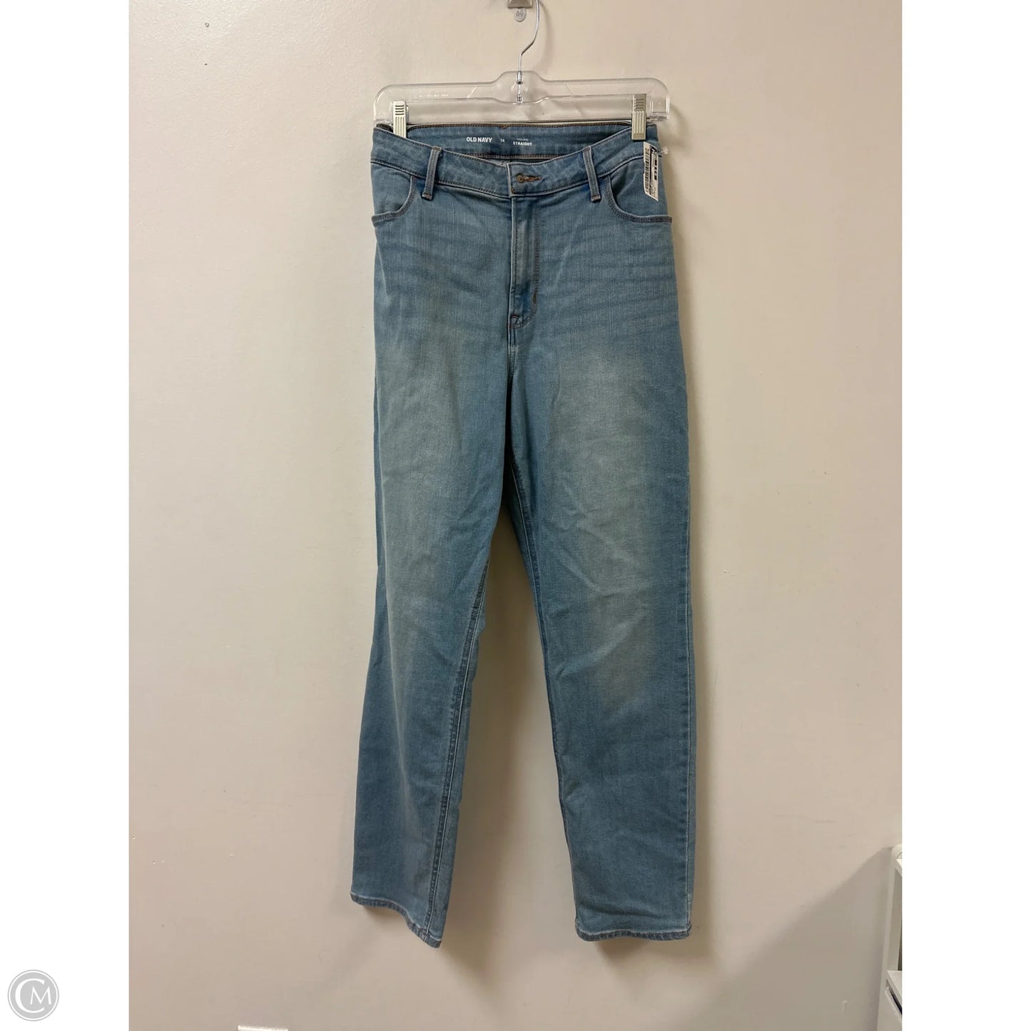 Jeans Straight By Old Navy In Blue Denim, Size: 14