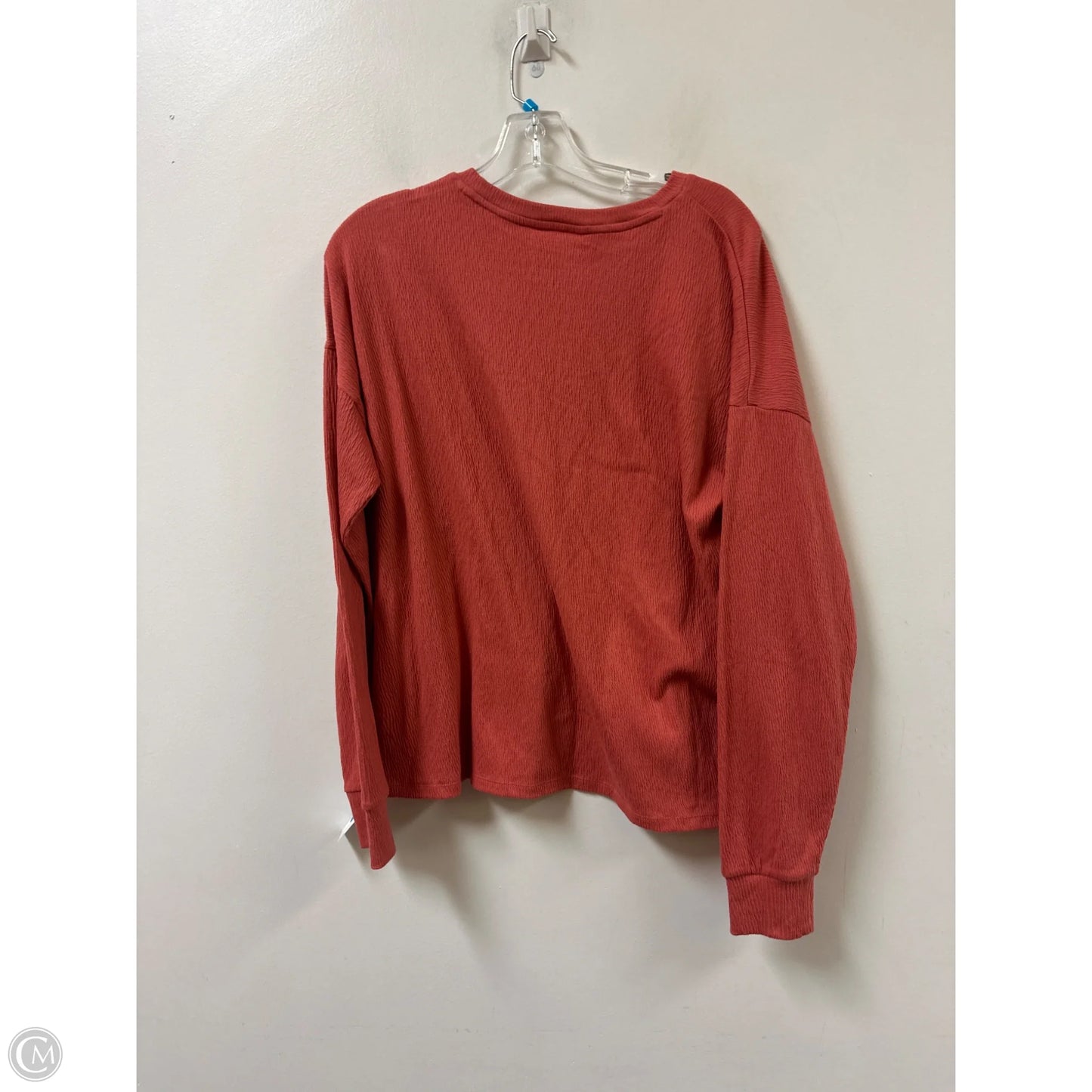 Top Long Sleeve By Eddie Bauer In Orange, Size: L