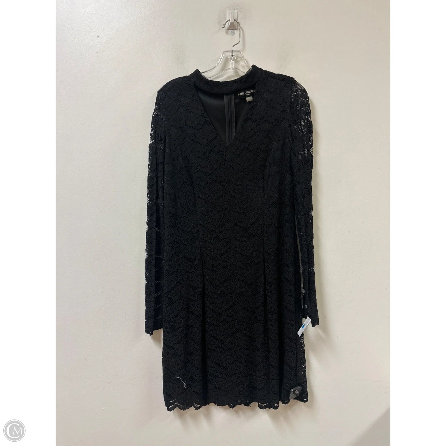 Dress Designer By Karl Lagerfeld In Black, Size: L