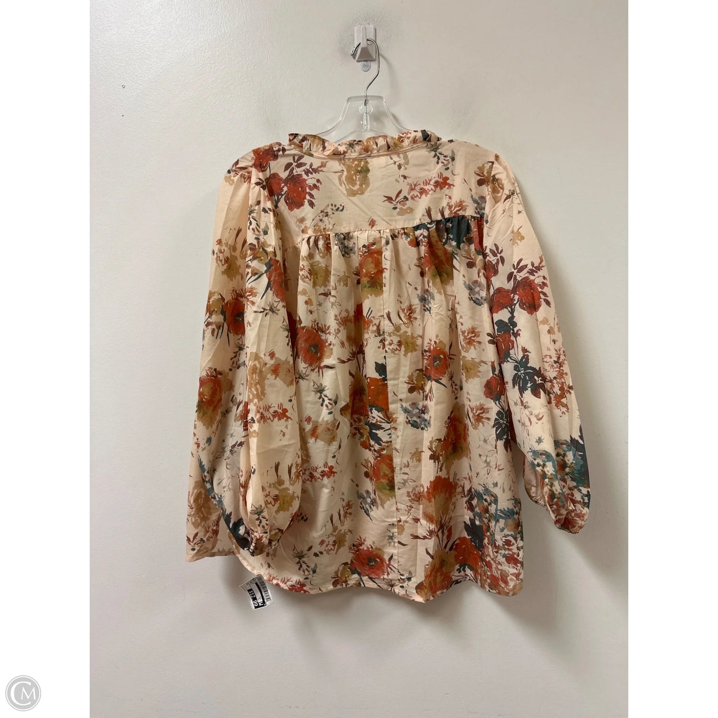 Top Long Sleeve By Entro In Cream, Size: M