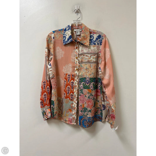 Blouse Long Sleeve By Rachel Zoe In Multi-colored, Size: S