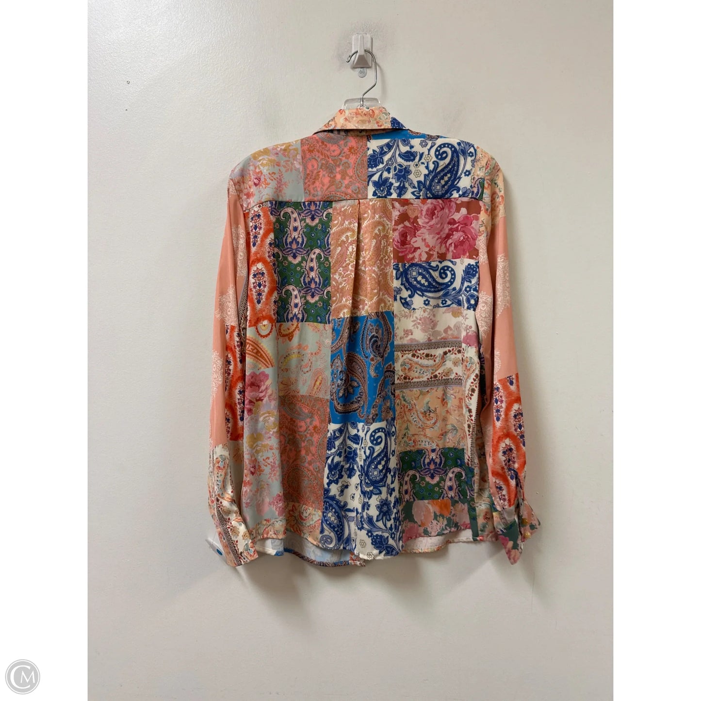 Blouse Long Sleeve By Rachel Zoe In Multi-colored, Size: S