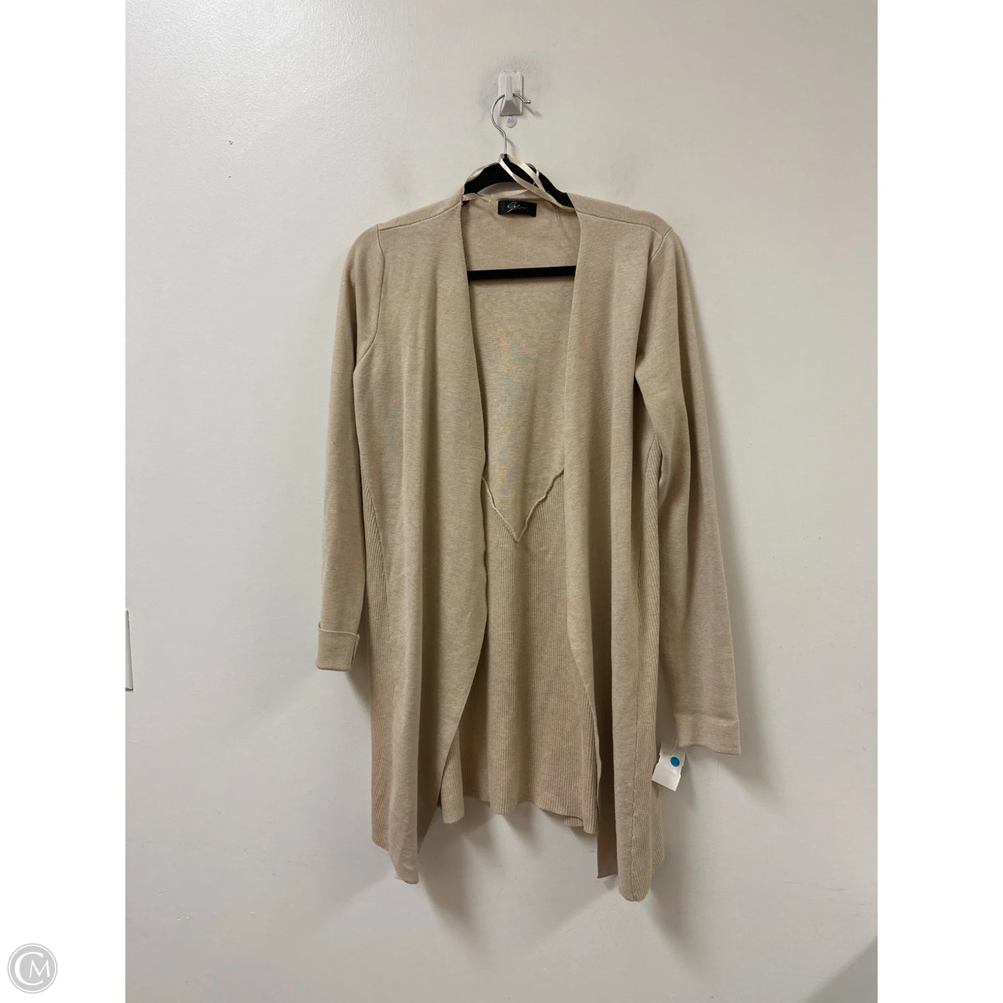Sweater Cardigan By Clothes Mentor In Cream, Size: L