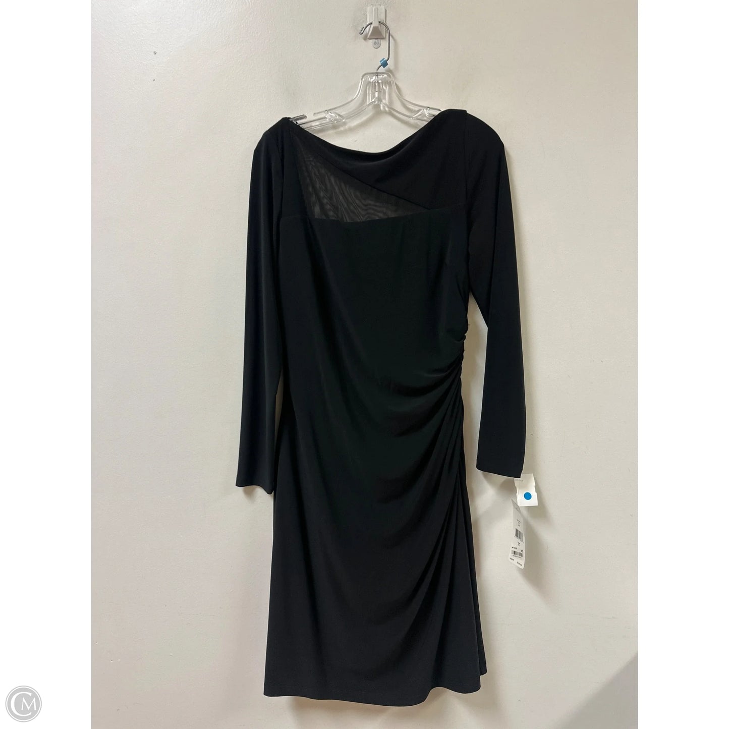 Dress Party Midi By Lauren By Ralph Lauren In Black, Size: L