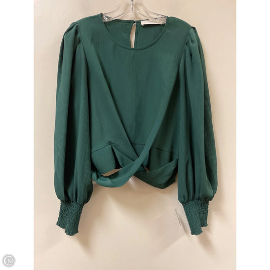 Top Long Sleeve By Astr In Green, Size: L