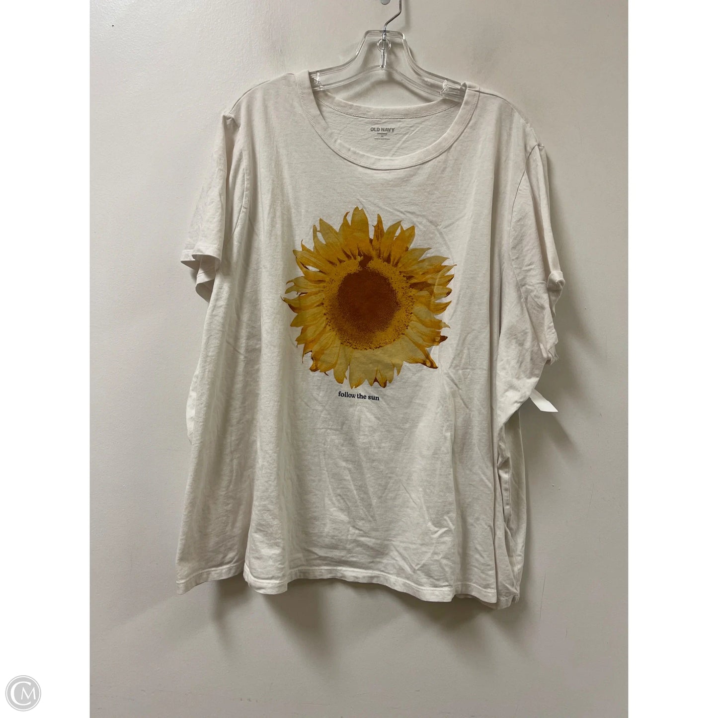 Top Short Sleeve By Old Navy In Cream, Size: 4x