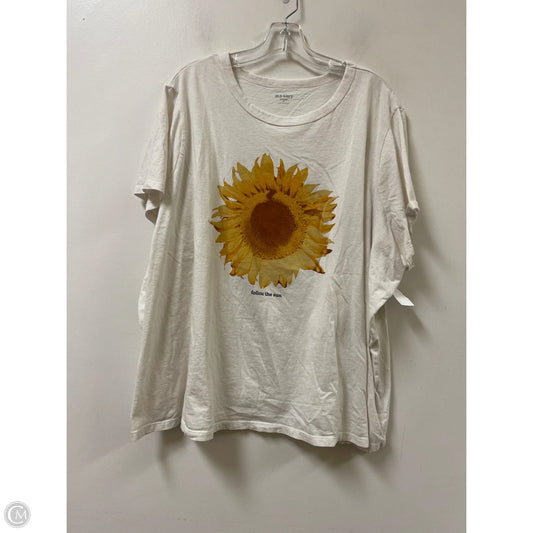 Top Short Sleeve By Old Navy In Cream, Size: 4x