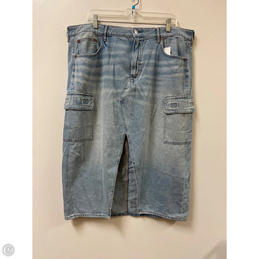 Skirt Maxi By American Eagle In Blue Denim, Size: 20