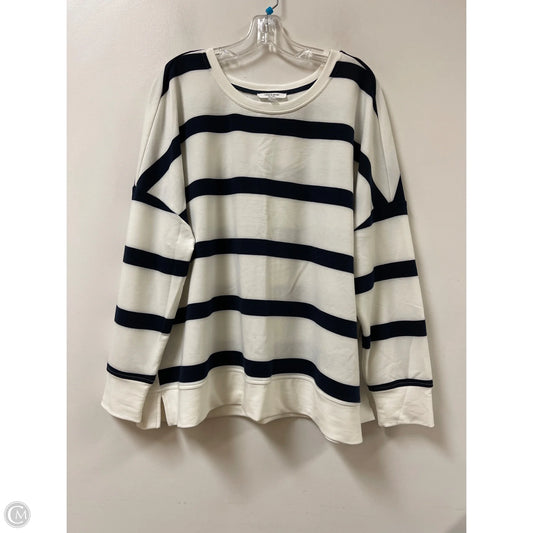 Sweater By Cable And Gauge In Navy, Size: 2x
