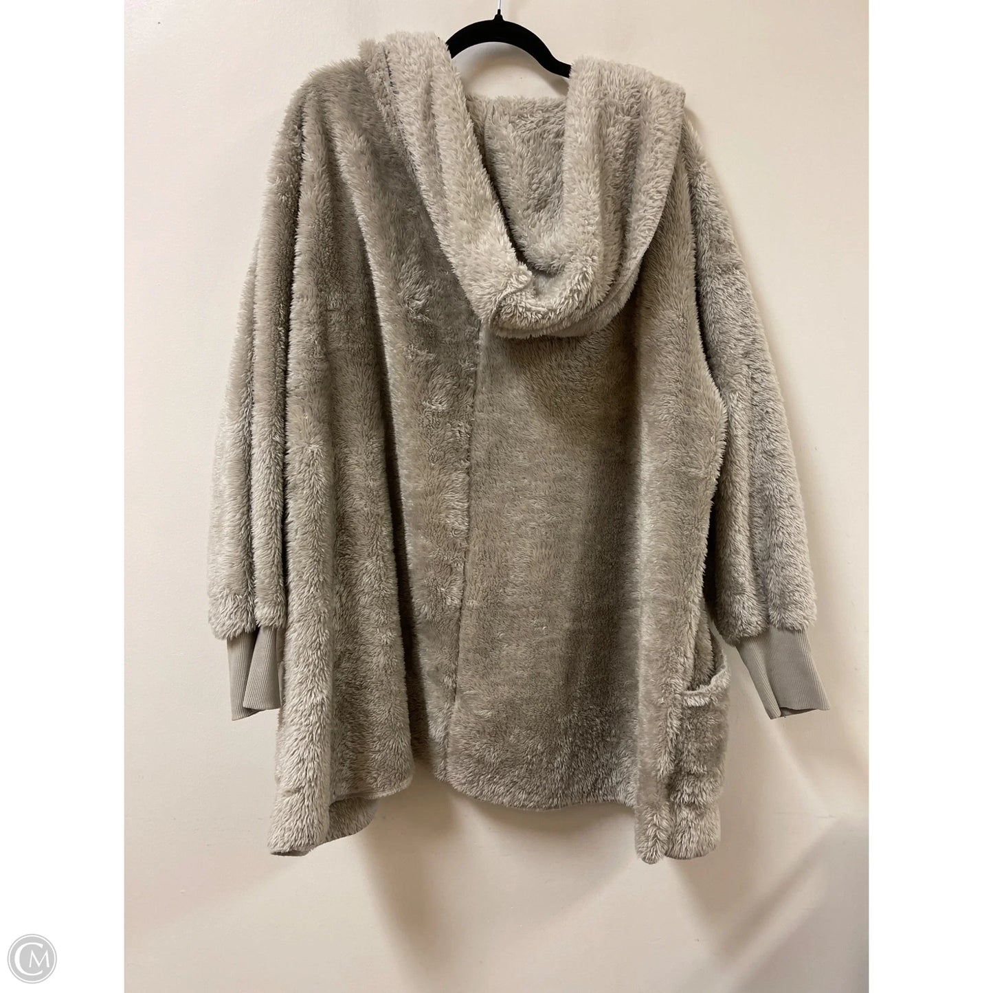 Sweater Cardigan By Zenana Outfitters In Grey, Size: 2x