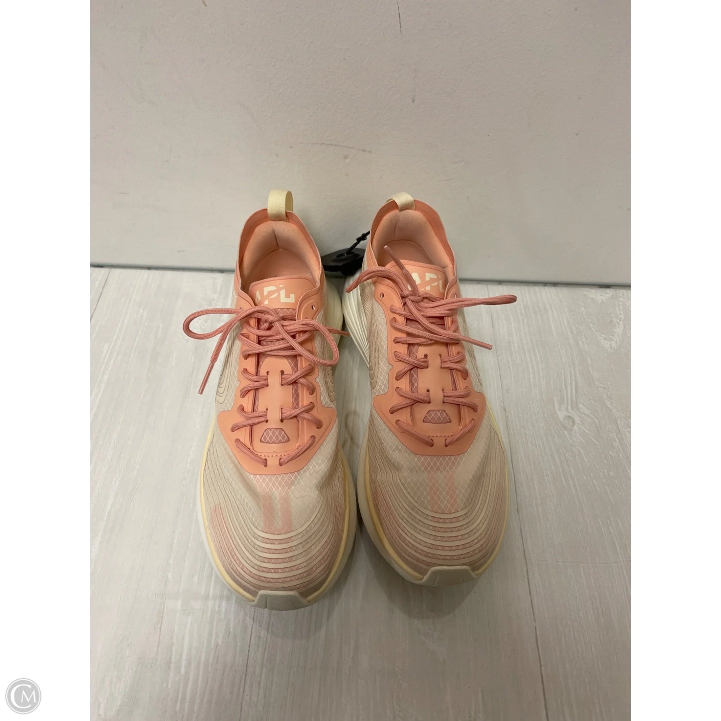 Shoes Designer By Apl In Peach, Size: 8.5