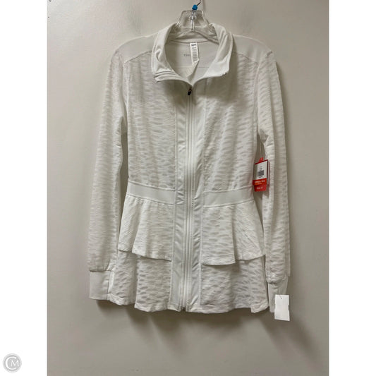 Athletic Jacket By Clothes Mentor In White, Size: M