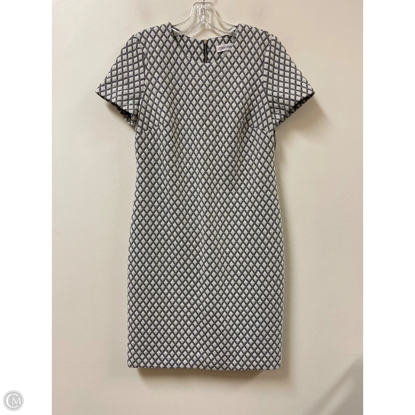 Dress Casual Midi By Calvin Klein In Black & White, Size: S