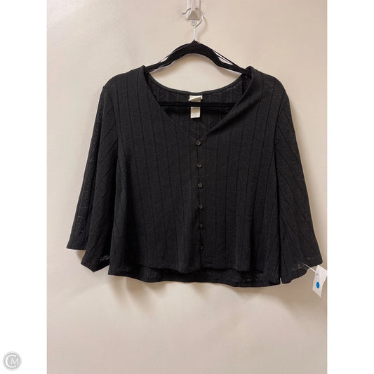 Sweater Cardigan By H&m In Black, Size: M