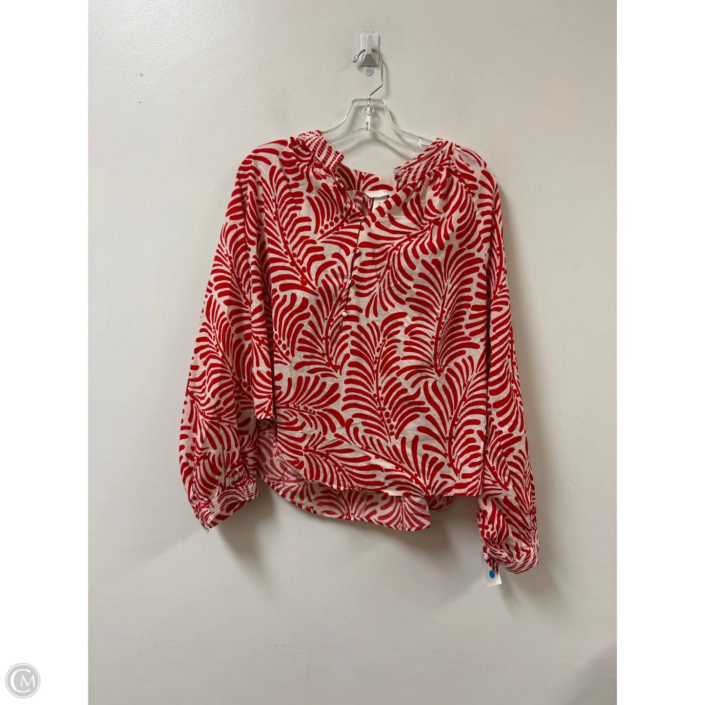 Top Long Sleeve By H&m In Red, Size: L