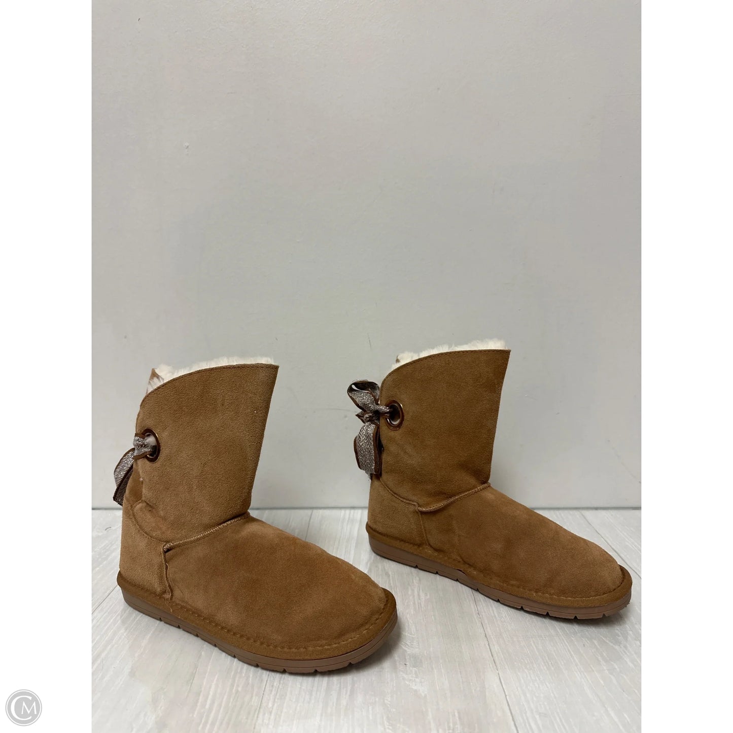 Boots Ankle Flats By Serra In Brown, Size: 8