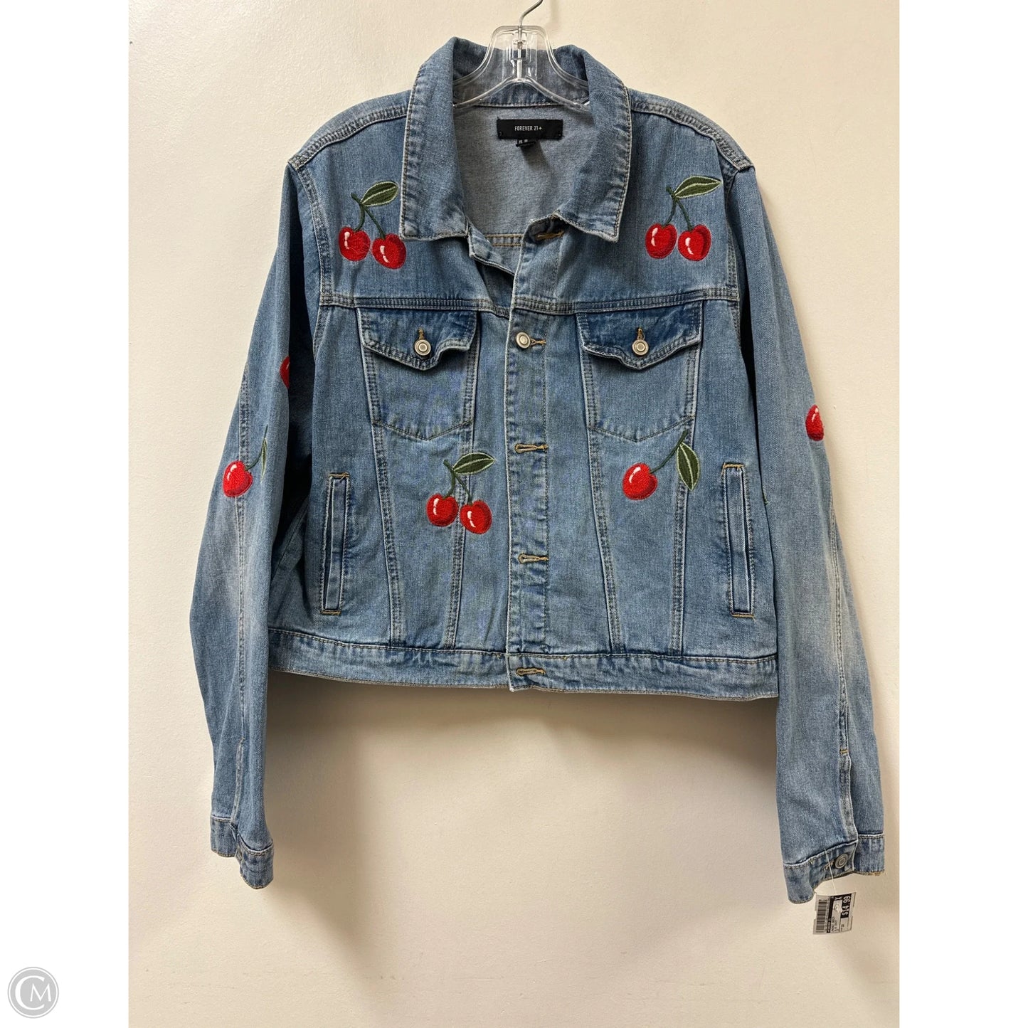 Jacket Denim By Forever 21 In Blue Denim, Size: 2x