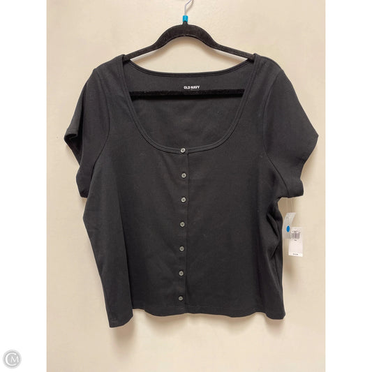 Top Short Sleeve By Old Navy In Black, Size: 1x