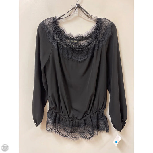 Top Long Sleeve By Jessica Simpson In Black, Size: M