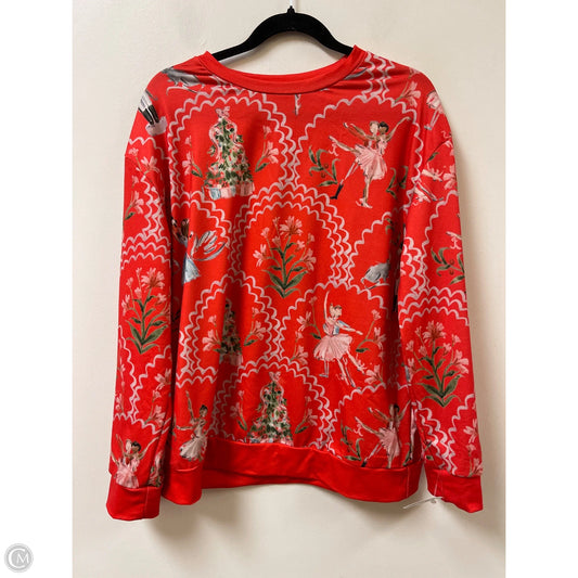 Sweater By Clothes Mentor In Red, Size: L