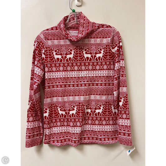 Top Long Sleeve By Talbots In Red, Size: M