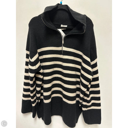 Sweater By H&m In Blue & Cream, Size: Xl