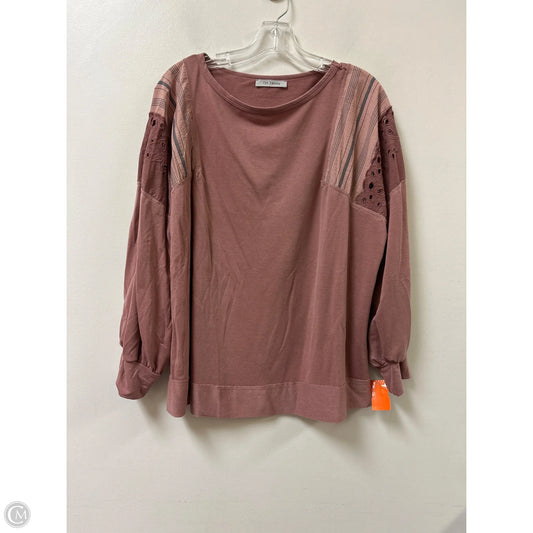 Top Long Sleeve By Ces Femme In Pink, Size: L