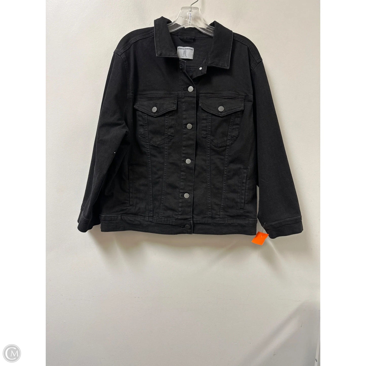 Jacket Denim By Amazon Essentials In Black, Size: Xl