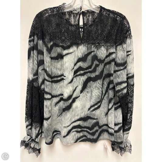Top Long Sleeve By White House Black Market In Grey, Size: S