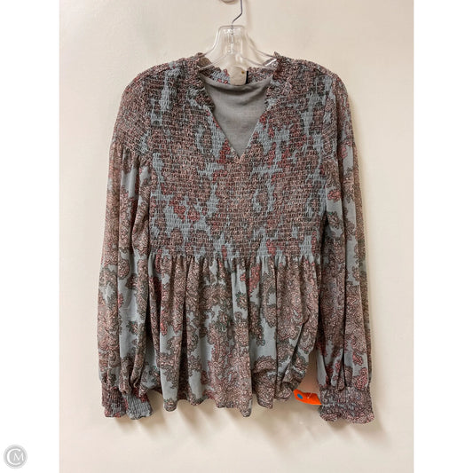 Top Long Sleeve By Akemi And Kin In Blue, Size: S