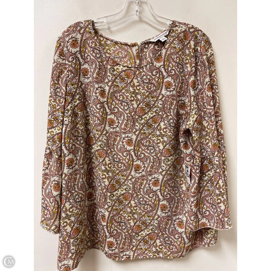 Top Long Sleeve By Counterparts In Yellow, Size: Xl