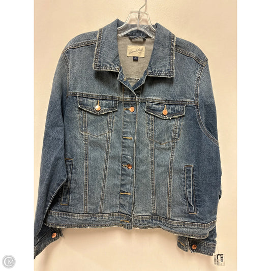 Jacket Denim By Universal Thread In Blue Denim, Size: 1x