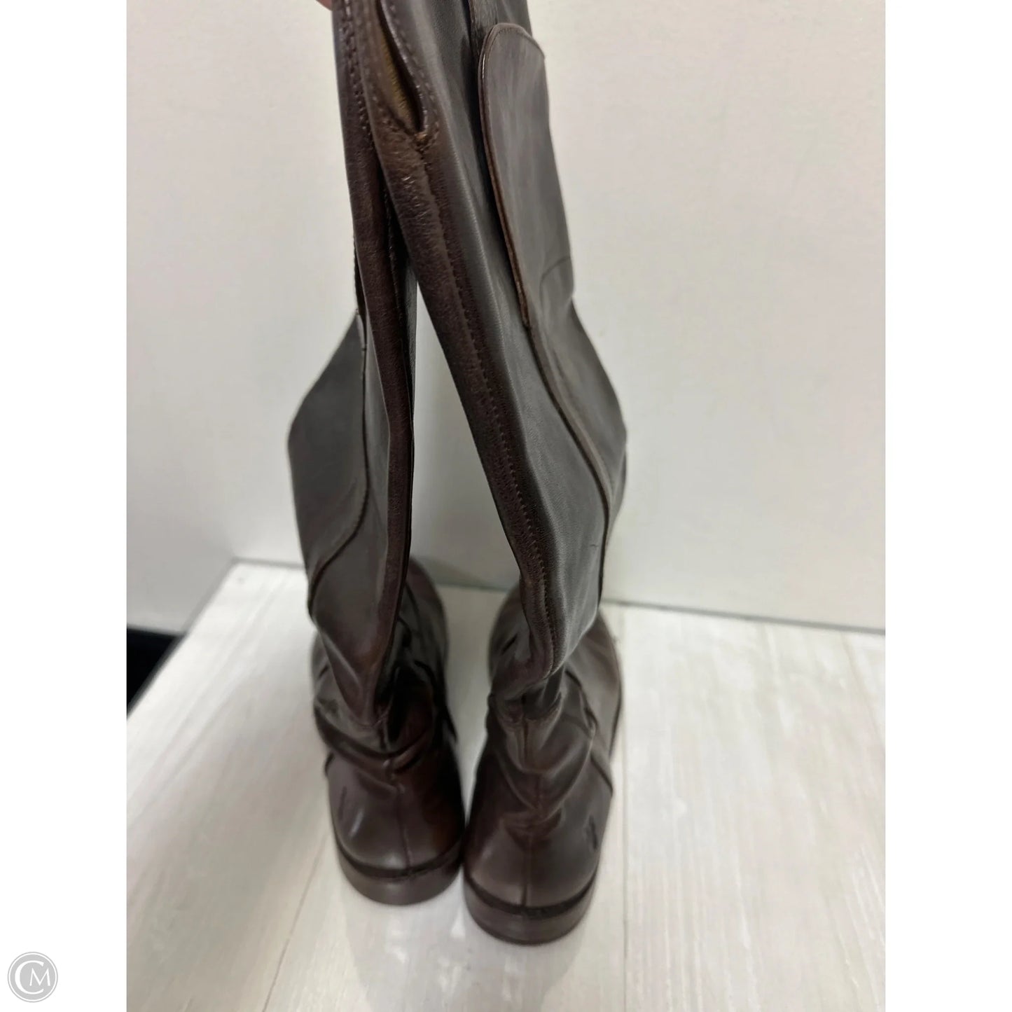 Boots Designer By Frye In Brown, Size: 9.5