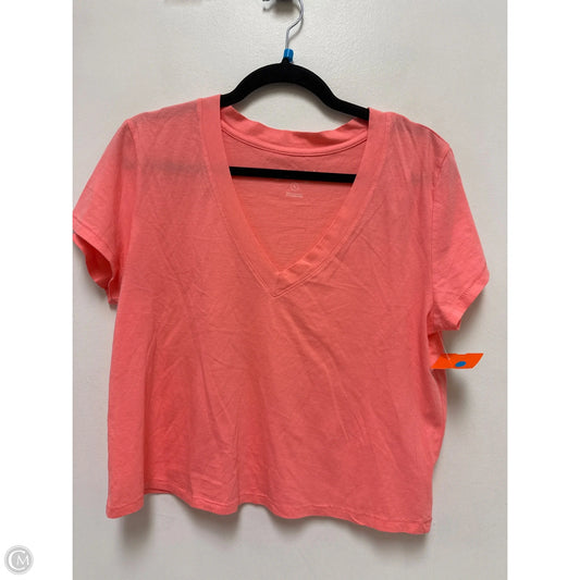 Top Short Sleeve By Universal Thread In Coral, Size: Xl