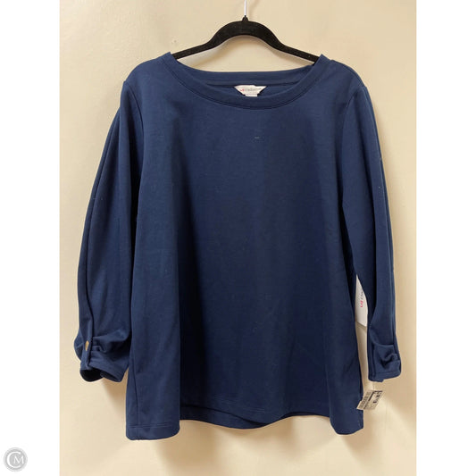 Sweater By Liz Claiborne In Navy, Size: Xl