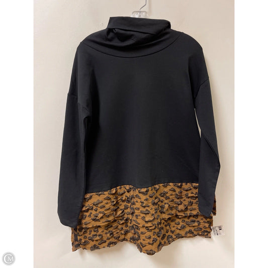Tunic Long Sleeve By Clothes Mentor In Black, Size: S