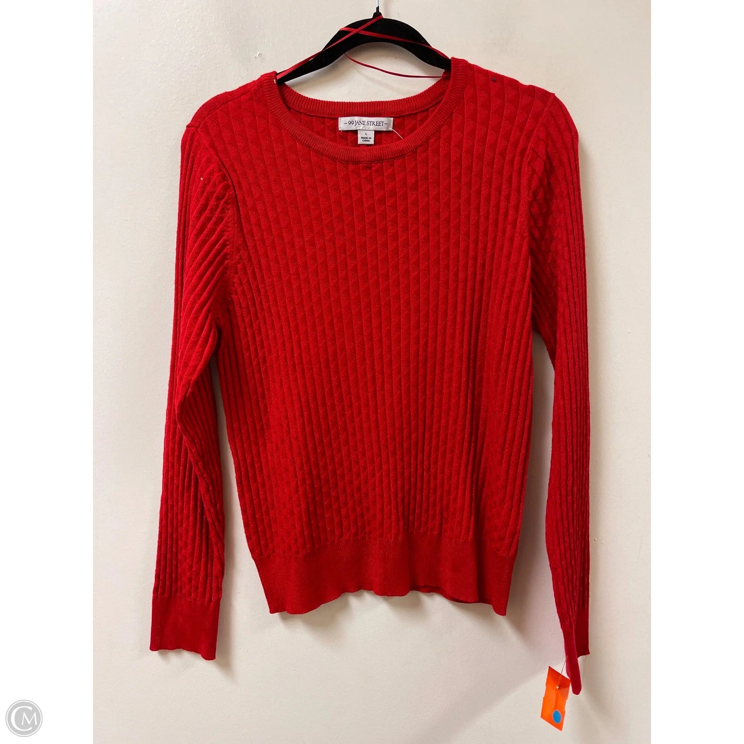 Sweater By Clothes Mentor In Red, Size: L