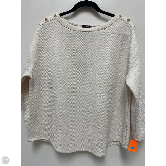 Sweater By Jones And Co In Cream, Size: L