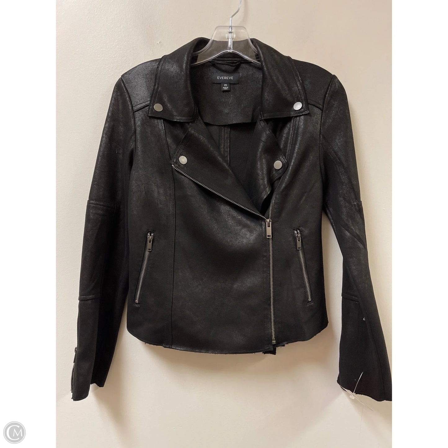 Jacket Moto By Evereve In Black, Size: Xs