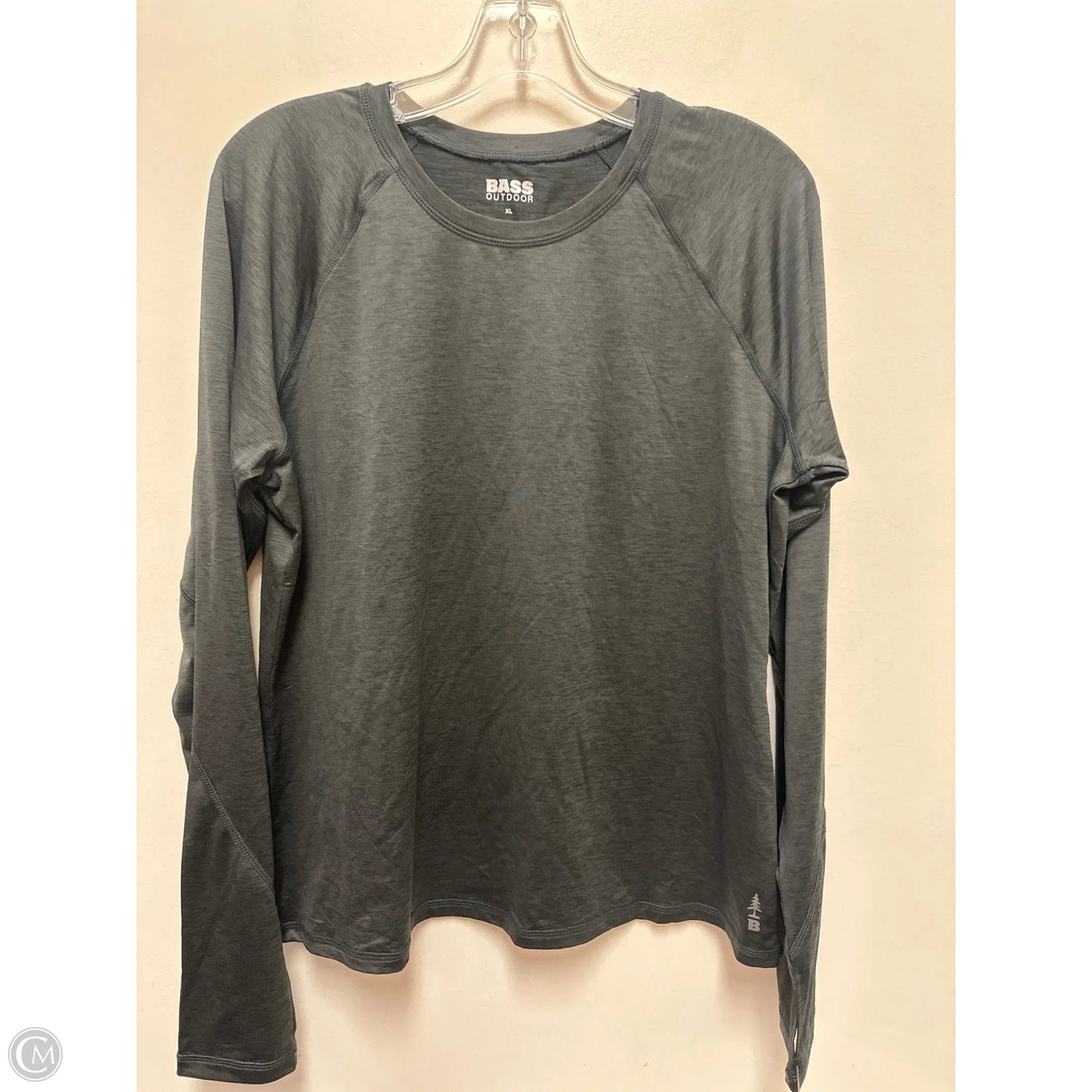 Athletic Top Long Sleeve Crewneck By Bass In Grey, Size: Xl