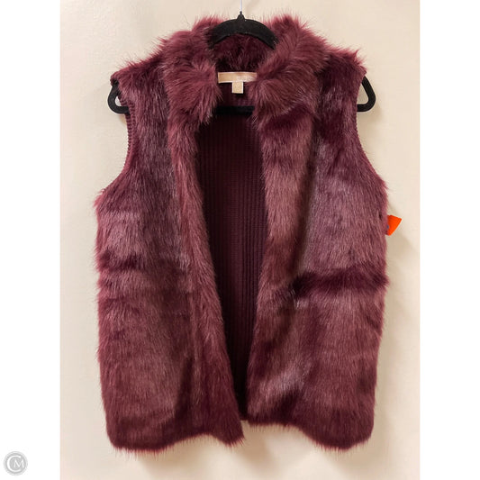 Vest Faux Fur & Sherpa By Michael By Michael Kors In Purple, Size: M