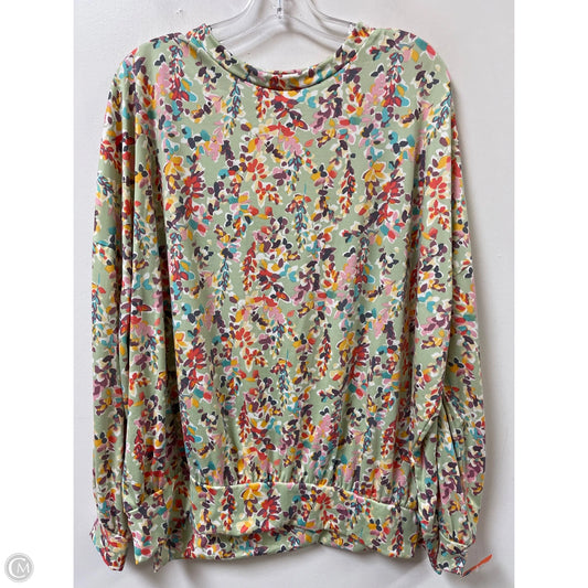 Top Long Sleeve By Clothes Mentor In Green, Size: M