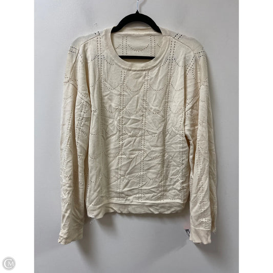 Sweater By Clothes Mentor In Cream, Size: L